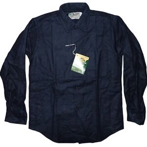 Vintage The Woodsman Heavy Weight Chamois‎ Shirt boys Youth 14 Blue New w/ Tags